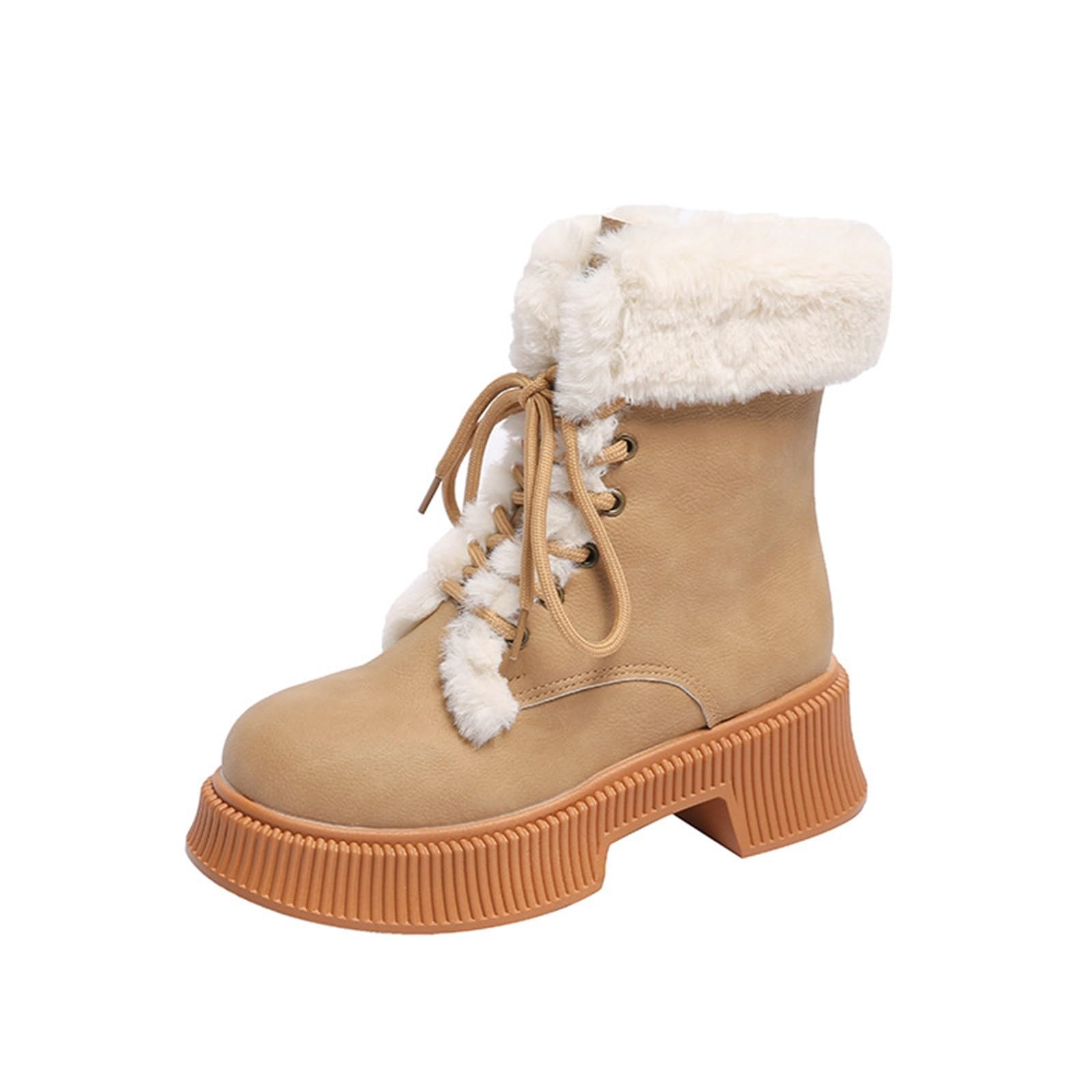 Scarpe Invernali comode in Cotone Antiscivolo per Le Donne Stivali da Neve Waetpoof Scarponi da Lavoro Donna Stivali Gomma Donne