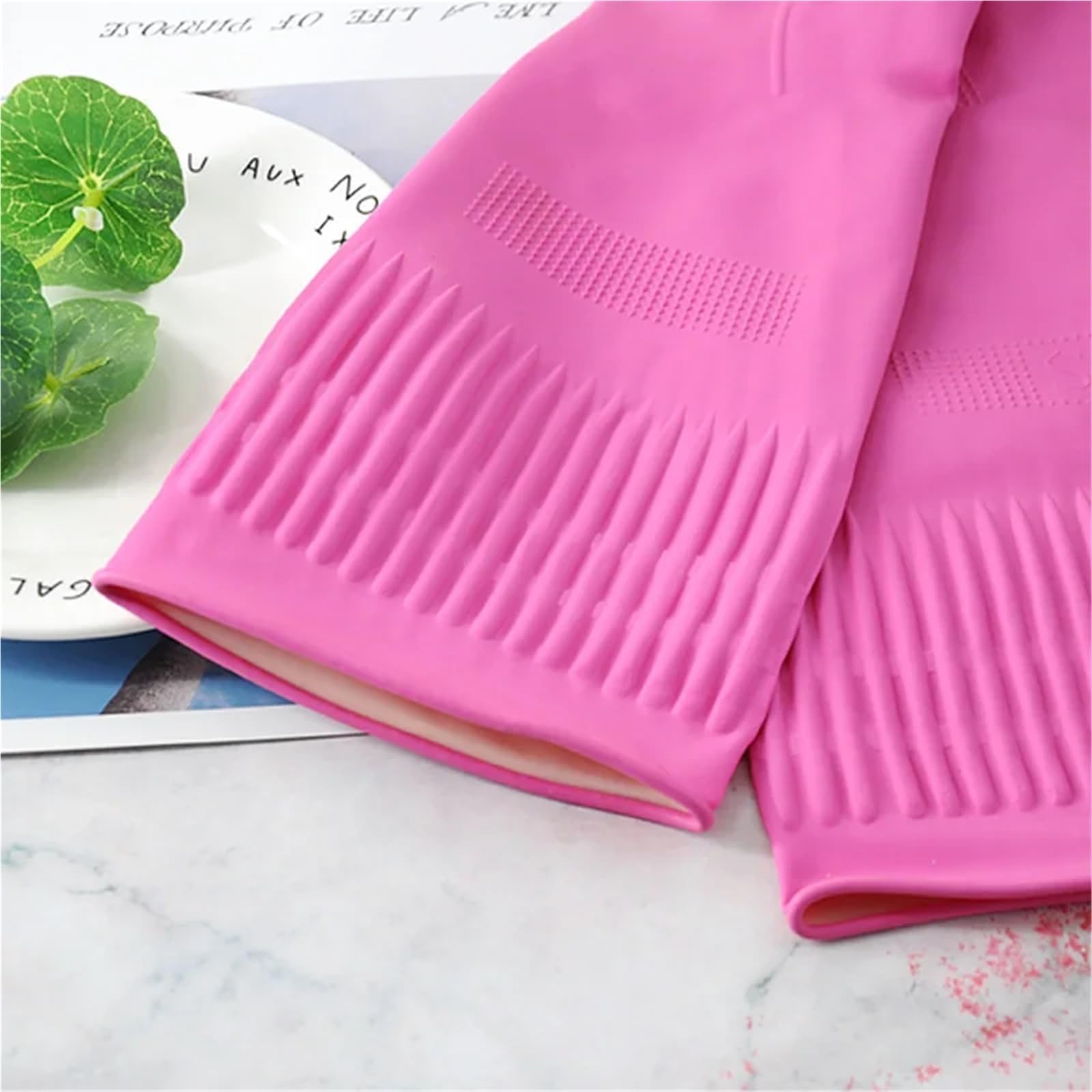 Guanti for lavare i piatti in lattice da 3 pezzi, extra lunghi e spessi, antiscivolo, for la cucina, lavori domestici, for pulizia dell'auto, for vestiti, guanti di gomma Per La Casa(M)