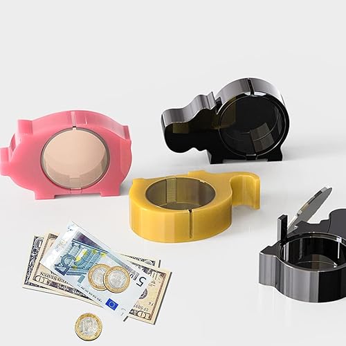 Miniatura 6 de KyeeaDIY 2 piezas de moldes de resina para almacenamiento de elefante, hipopótamo, cerdo, molde de silicona, moldes para monedas, caja de joyería de