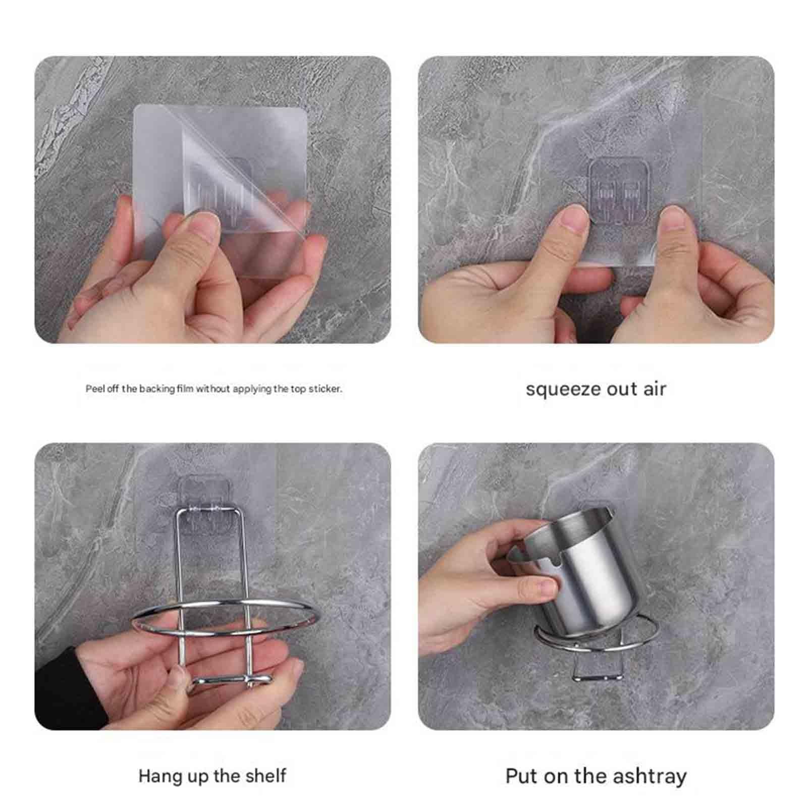 Posacenere da parete con copertura antivento, in acciaio inox di tipo diviso, per interni ed esterni, sicuro per casa e ristorazione