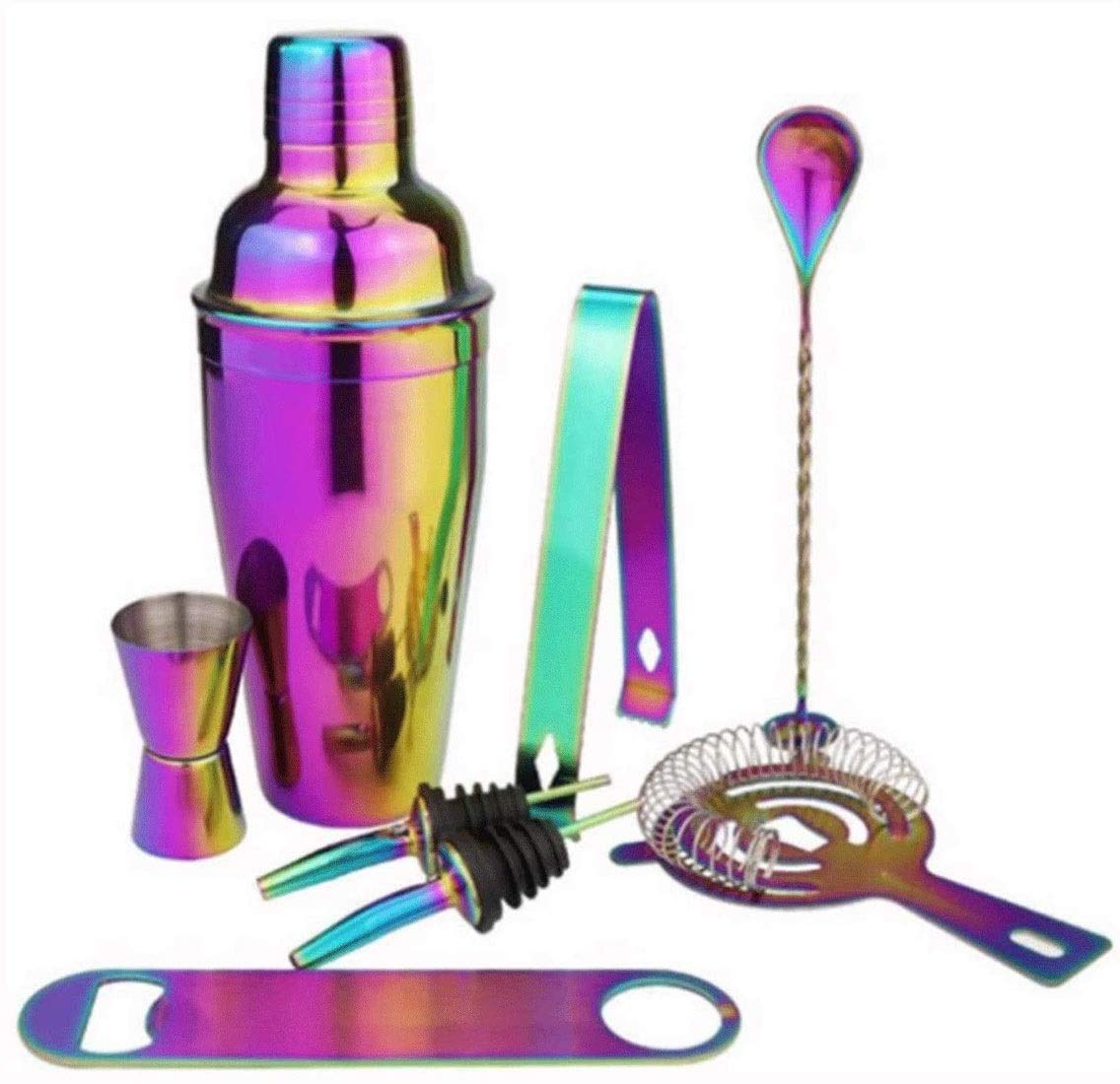 Cocktail Shaker Bar Set: Shakers, Set de colador de cócteles, Doble Jigger, cóctel Muddler Ice Tong y 2 Liquor Pourers