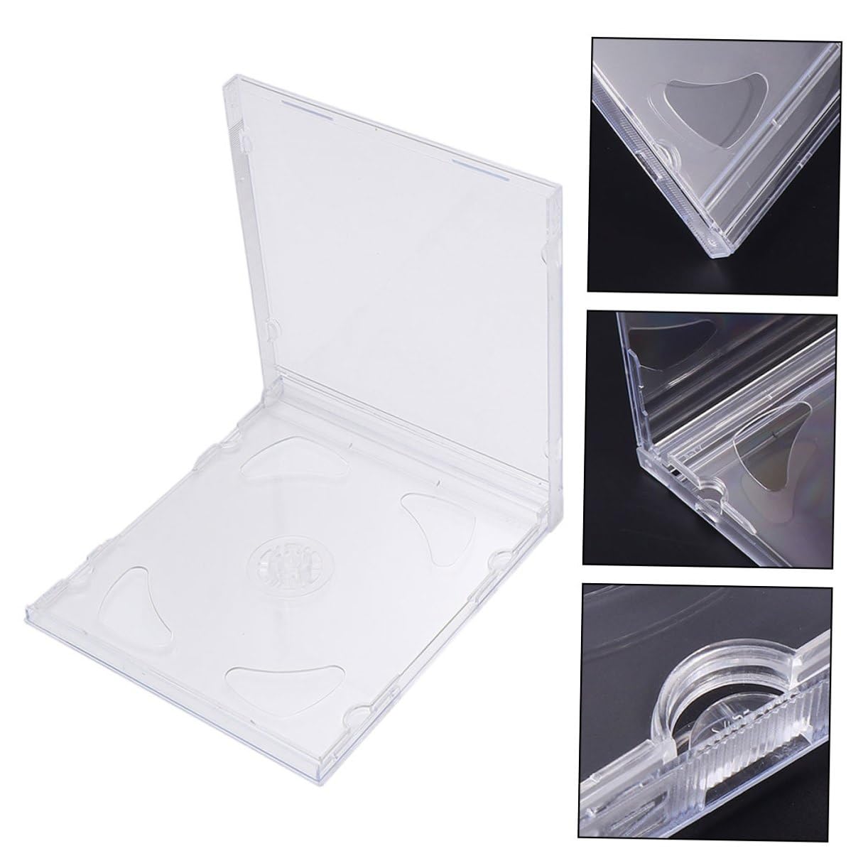 Custodia CD Trasparente Rigida in Plastica, Doppia, 25 Pezzi | Portatile e Compatta, per Archiviazione di Diari e Mixtape, Formato Contenitore per Supporti