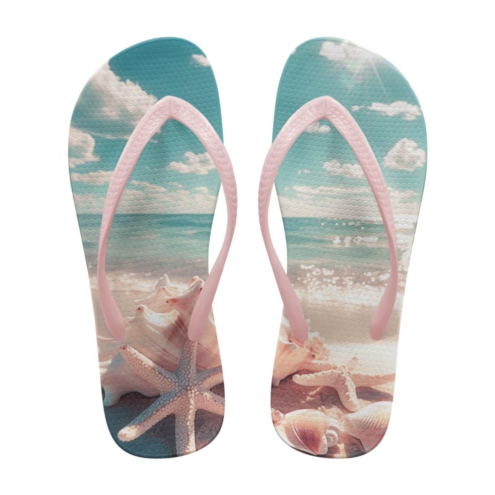 Hsaiyjsp Flip Flops for Women Slip on Walking Thong Sandals Arch Support Beach Pool Slide Slippers