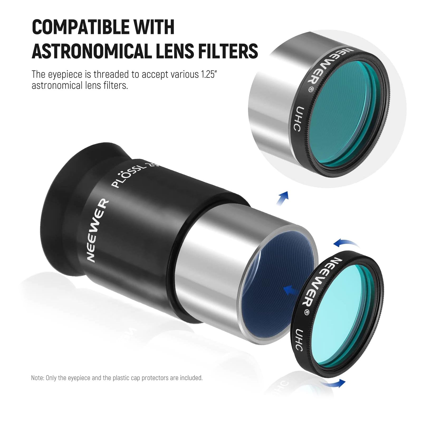 Oculare Per Telescopio 15 Mm 1,25" - 4 Elementi Con Rivestimento FMC Per Astronomia, Universale Per Filtri E Lenti Barlow