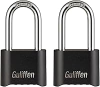 Vista 6 de Candado de combinación resistente con grillete largo, candado de combinación al aire libre resistente a la intemperie, candados con grillete largo