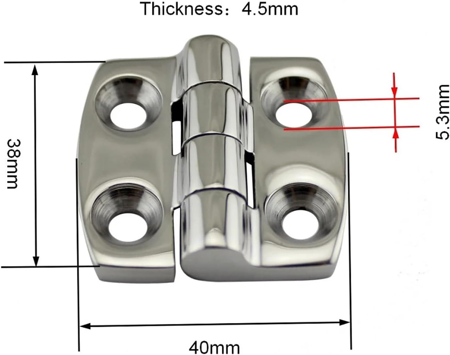Frame Concealed Cabinet Door Hinge 1/2pcs Stainless Steel Marine Hinge Heavy Duty(1PCS)