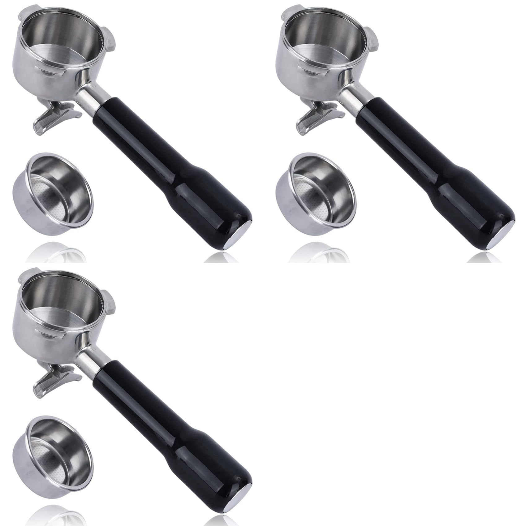 Hndhbfgrt 3pcs 54mm Portafilter for BES870XL, BES870BSXL, BES878BSS, BES880BSS, Stainless Portafilter Filter Holder