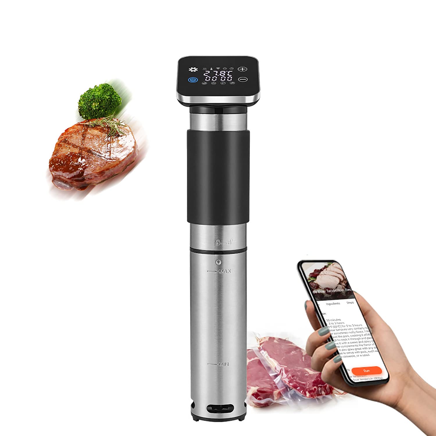 Sous-vide Immersion Circulator Slow Cooker with Smart App Control Sous-vide Stainless Steel Immersion Circulator