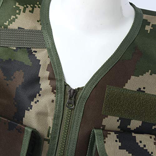 Kids Boys Camouflage Outdoors Vest Security Guard Military Waistcoat CS Field Combat Training Swat Costume2
