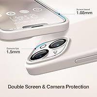 Vista 4 de GONEZ Funda magnética para iPhone 14, compatible con Magsafe, con protector de pantalla + protector de cámara, forro de microfibra antiarañazos
