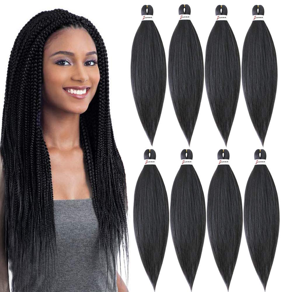 Buy SHUOHAN 8 Packs Prestretched 26 Inch Braiding Hair Extensions Yaki