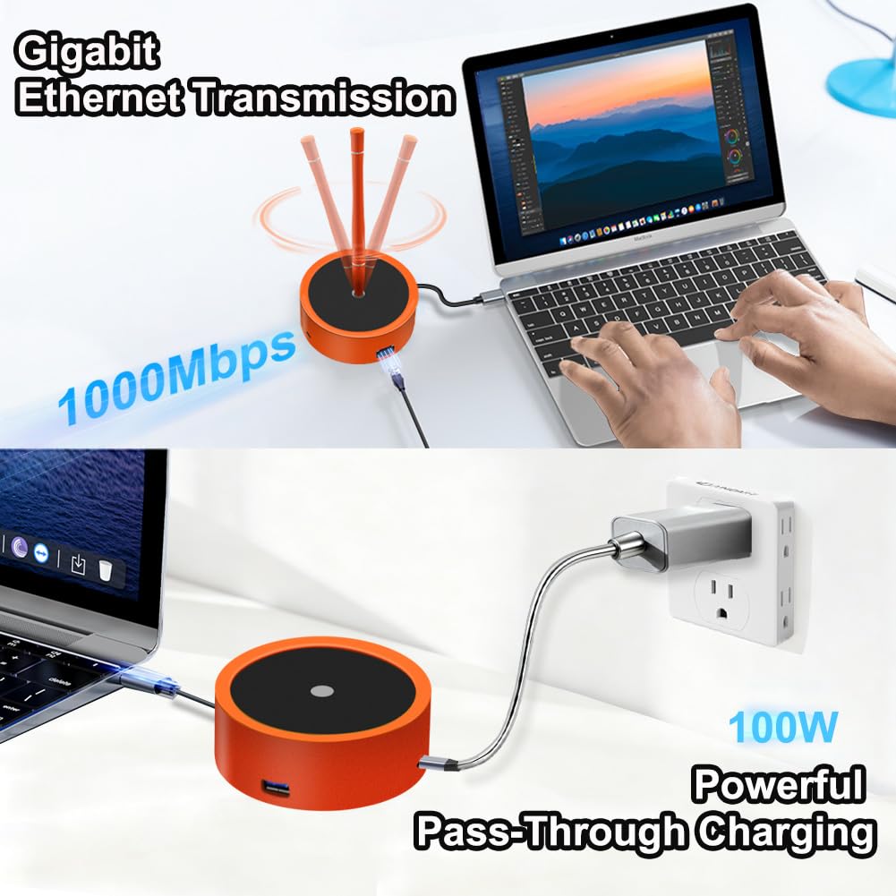 Elenzk Magnetic Floating Ballpoint Pen for Men Women Luxury Gift with Dock Base Fine Point Black Ink Sign — view 3