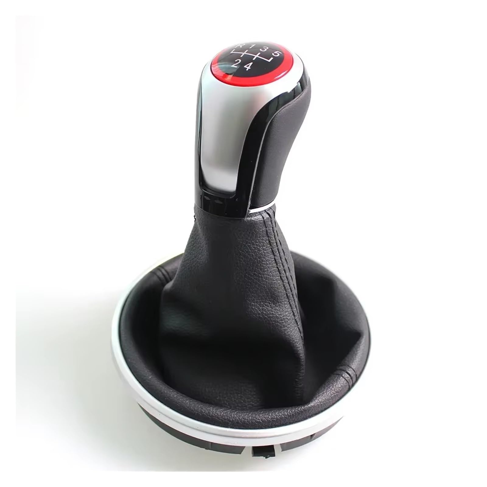 LinQianBhD Car Gear Shift Knob for Skoda for Fabia 2 2007-2010 for Roomster 2006-2010 Gear Shift Knob 5 Speed Lever Change Gaiter Boot Cover