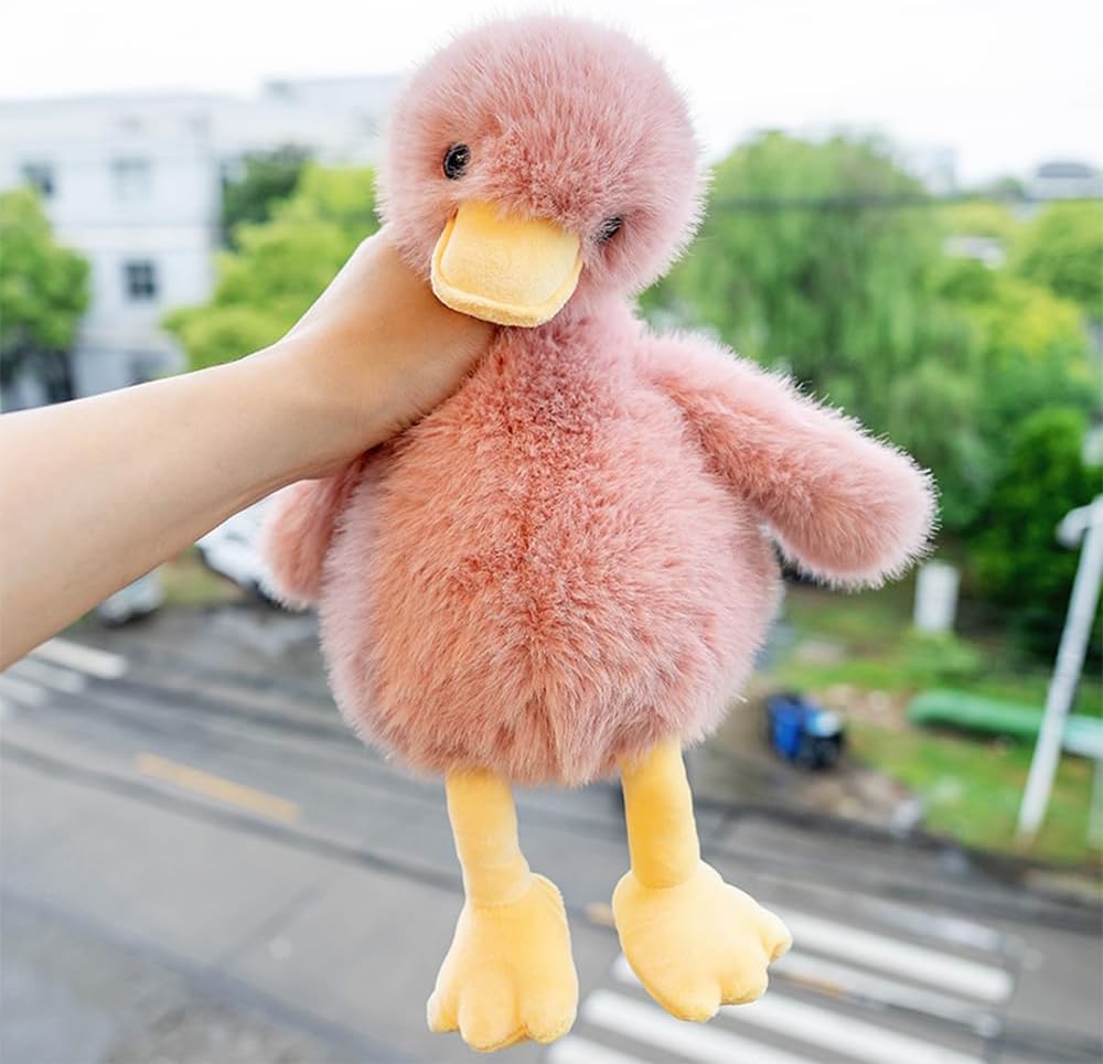 Plush Duck Stuffed Animal - Ultra Soft & Huggable Duck Toy, 13.8 Inch Cuddly Buddy for Boys & Girls, for Birthday/Valentine's Day/Christmas (Pink)