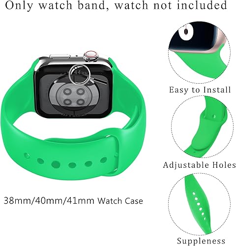 Miniatura 3 de Correa de reloj que brilla en la oscuridad, correa de reloj azul de silicona brillante compatible con Apple Watch Samsung Galaxy Watch 5, correas