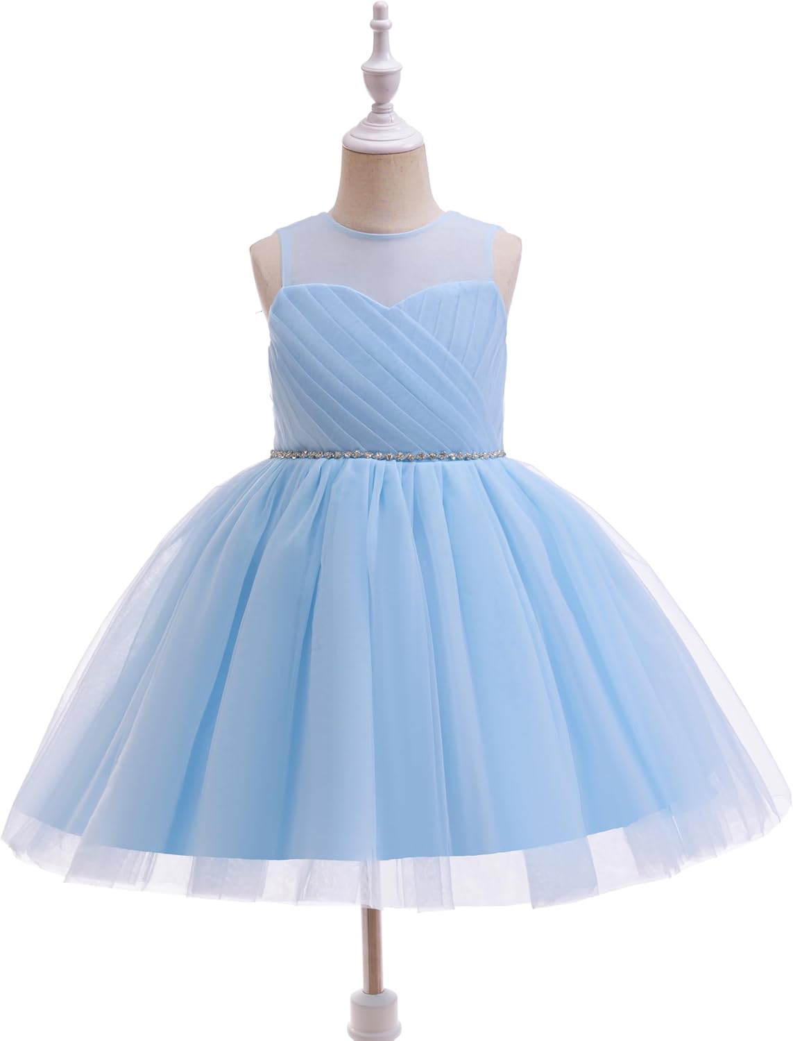 Glamulice Flower Girls Vintage Tulle Tutu Dress A Line Little/Big Girl Wedding Birthday Formal Party Dresses