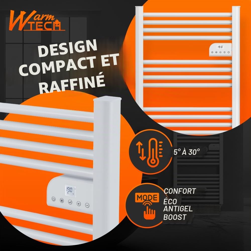 Radiateur sèche serviettes sans fluide 500W