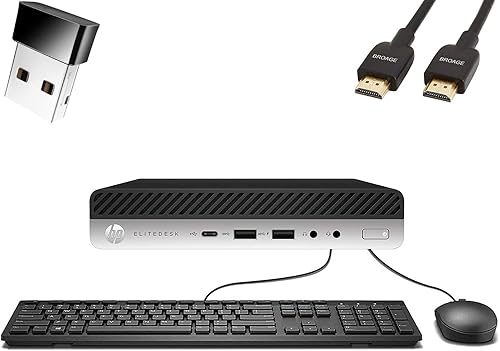 HP Nuevo EliteDesk 800 G4 1L Business Mini computadora de escritorio, Intel Hexa-Core i5-8500T, 32GB DDR4 RAM, 2TB PCIe SSD, adaptador WiFi, disponible en Yaxa Mexico