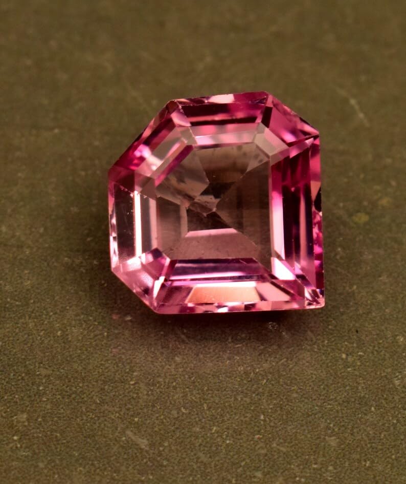 Saphir Padparadscha naturel pierre précieuse en vrac taillée pour collier et bague DIY