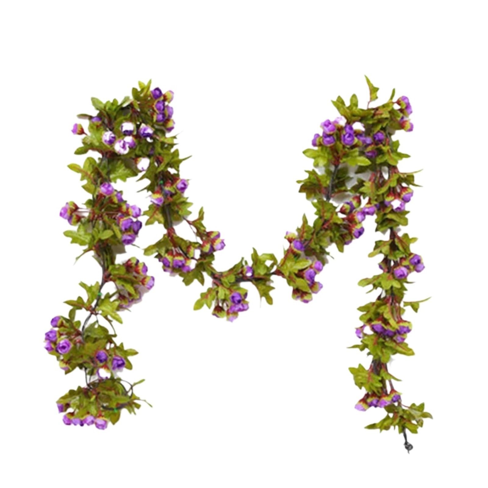 LXLAEOANG Artificial Flowers Artificial Roses Foliage Garland Hanging Guide Plastic Flower Vine Suspended Ceiling Decoration