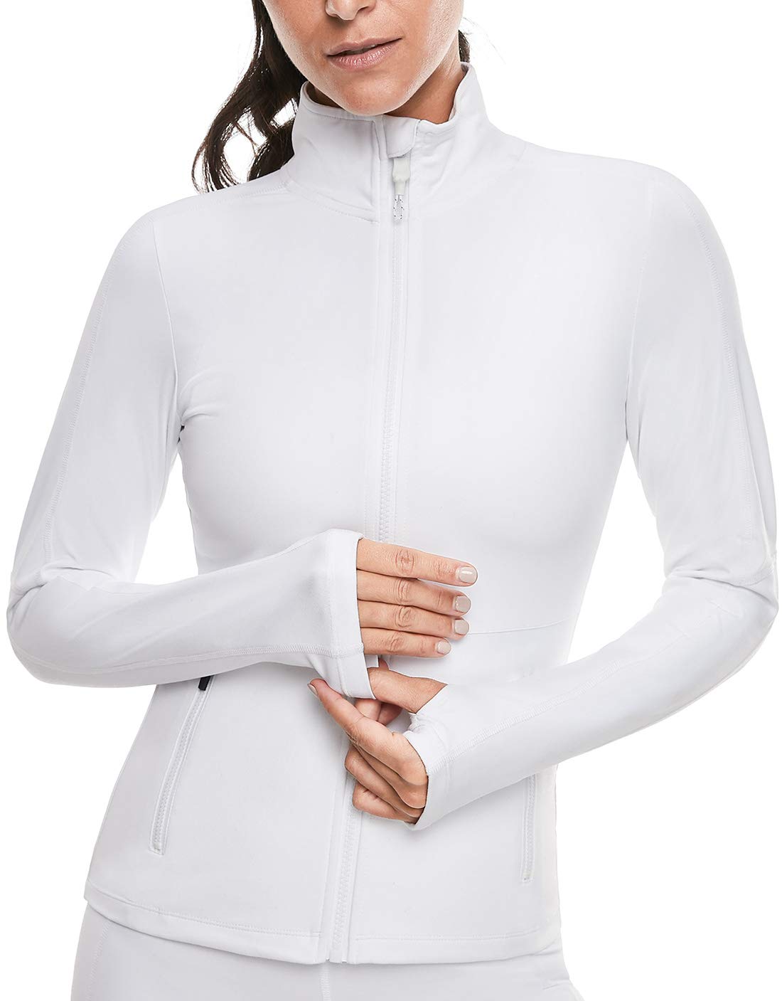 VUTRU Women's Workout Yoga Jacket Full Zip Running Track Jacket-image-34