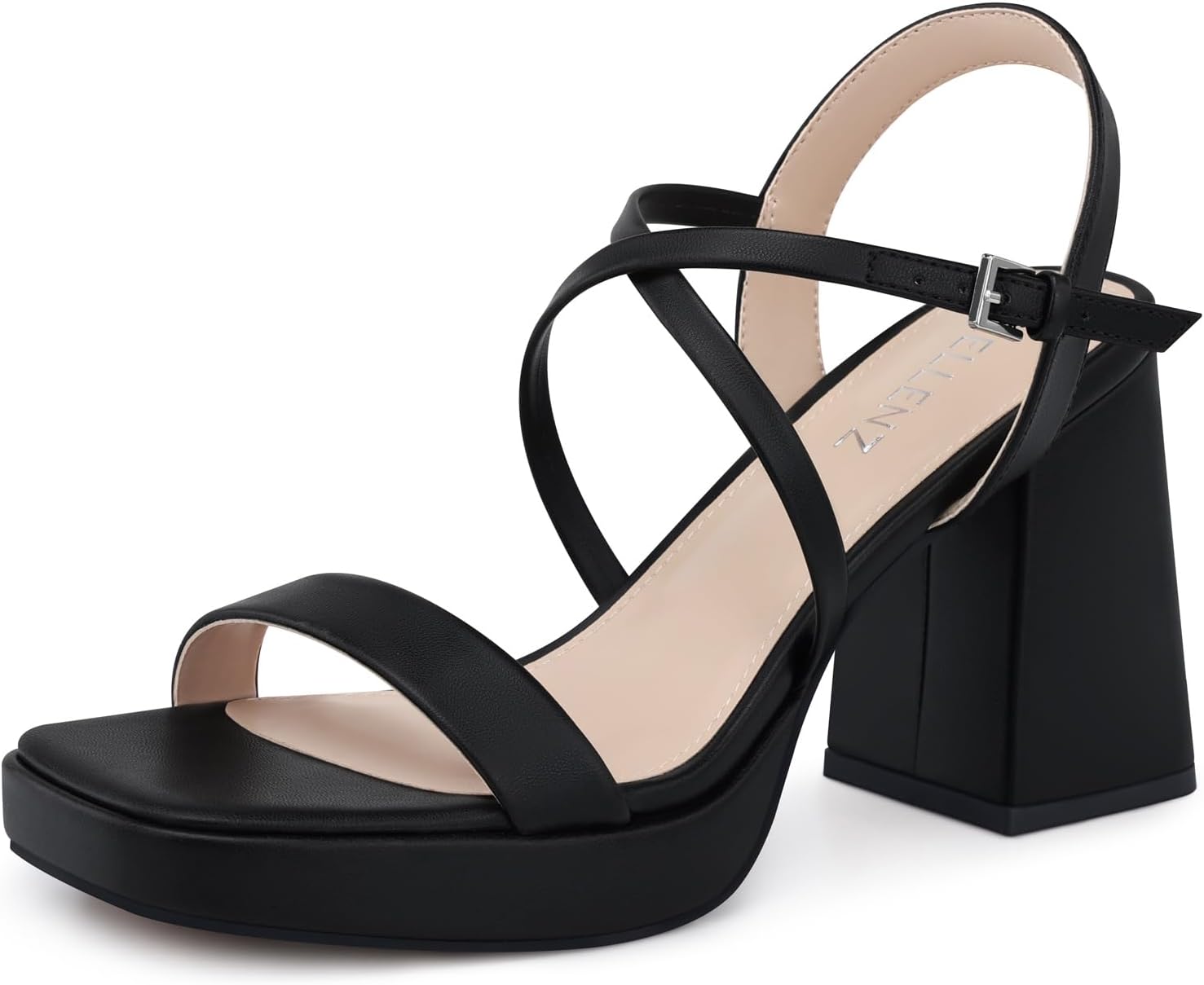 Women Chunky Platform Heels - Strappy Comfortable Design