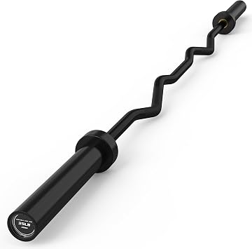 HANDBODE Olympic EZ Curl Bar 4 ft / 6.2 ft Barbell 2 Inch, 500lb / 700lb Capacity, Chrome Curling Bar for Weight Lifting, Biceps, Hip Thrusts, Squat, Home Gym Workouts
