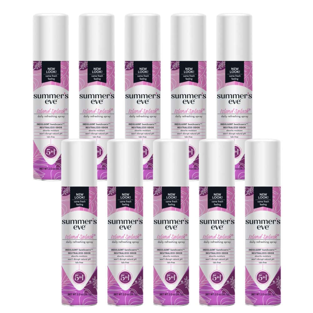 Summer's Eve Freshening Spray, Island Splash, 2 oz. (Pack of 10)