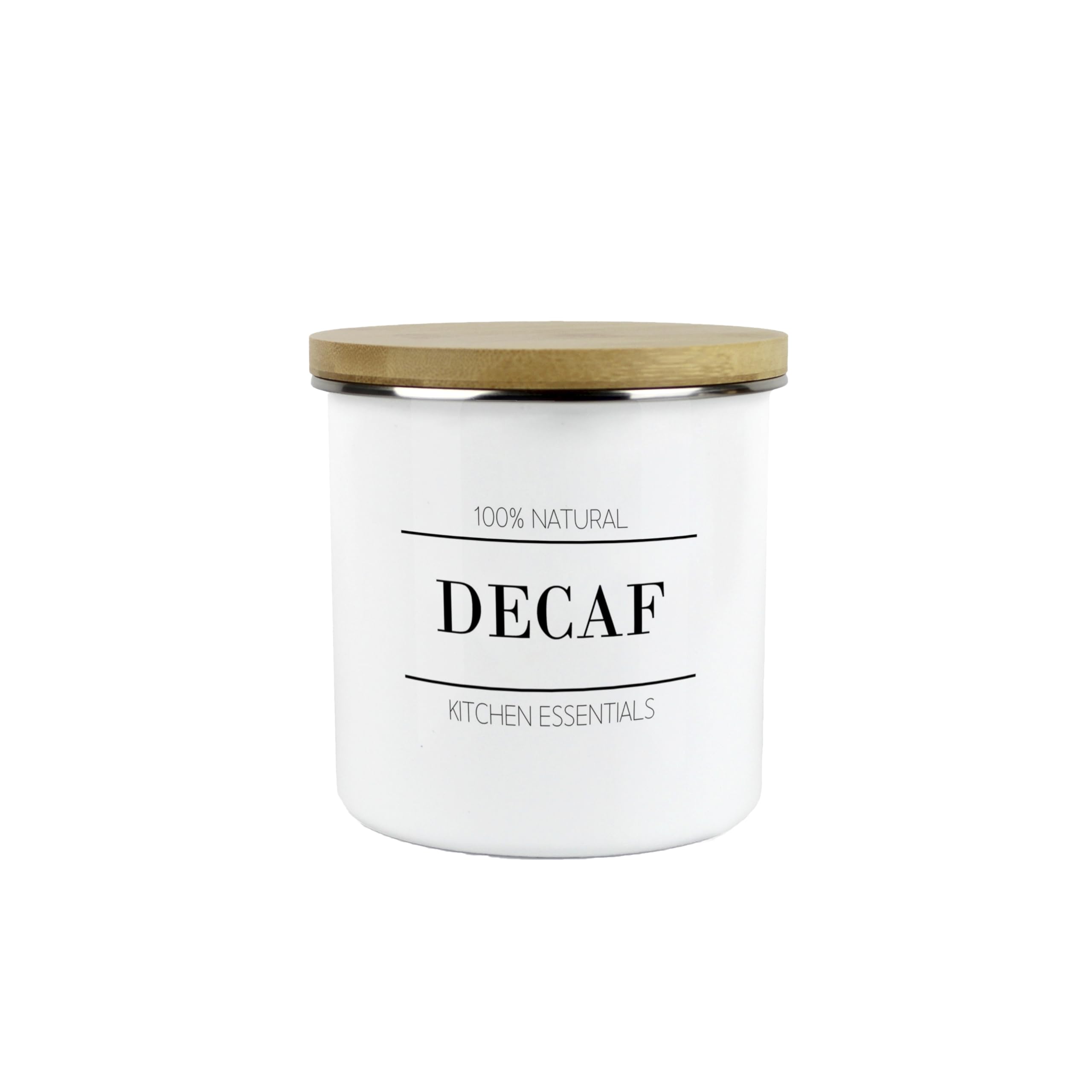 Minimalist Essential Decaf Canister - 600ml Kitchen Storage Container