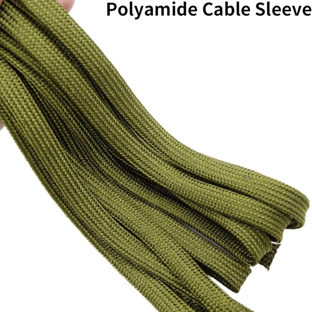 Guaina for Cavo da 30 m Pressacavo Isolato ad Alta densità Intrecciato in Nylon Stretto, for la Protezione Domestica espandibile Avvolgicavo in Poliammide(60mm)