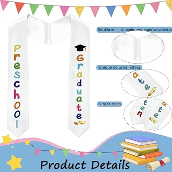Kindergarten Preschool Graduation Sash, Unisex Kindergarten Preschool Graduation Stole for kids Graduation Gifts 2026