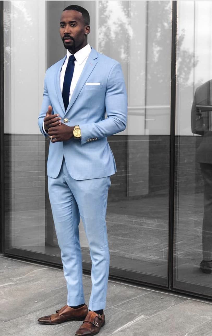 Uomo Abito da Sposa Sposo Notch Risvolto Giacca e Pantaloni per Le Imprese
