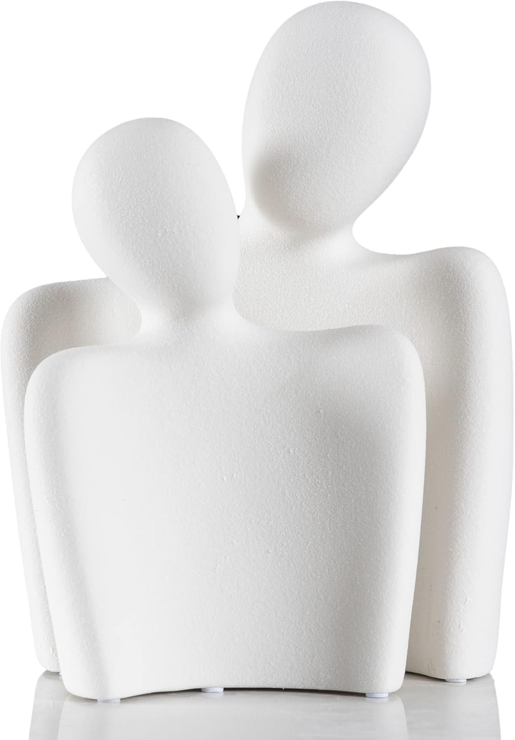BUTILIVEEN Abstract Figure Statue, Couple Gifts, Ceramic Couple Sculpture Decor, Creative Love Statue Ornament Figurine for Living Room Bedroom Office Decoration, White