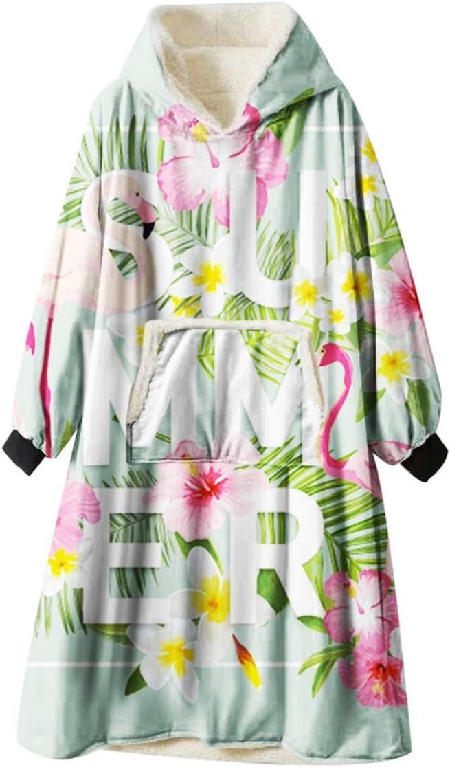 SSDDLZEQ Fuzzy Wearable Blanket Extra-large, Cosy Hooded Blanket, Suitable For Adults, Men, Women And Teenagers