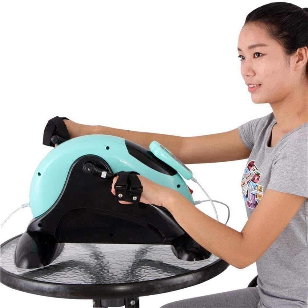 Elektryczny mini rower treningowy z pedałami, eliptyczny rower treningowy pod biurkiem, rower treningowy do ramion i nóg z wyświetlaczem LCD
