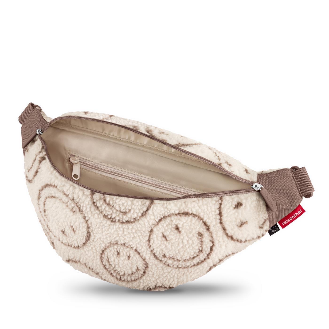 reisenthel city beltbag smiley® teddy chocolate – Sling Bag, Bauchtasche, stylische Hüfttasche Outdoor. Im Alltag, am Abend, beim Radfahren oder auf Reisen - immer eine gute Wahl!