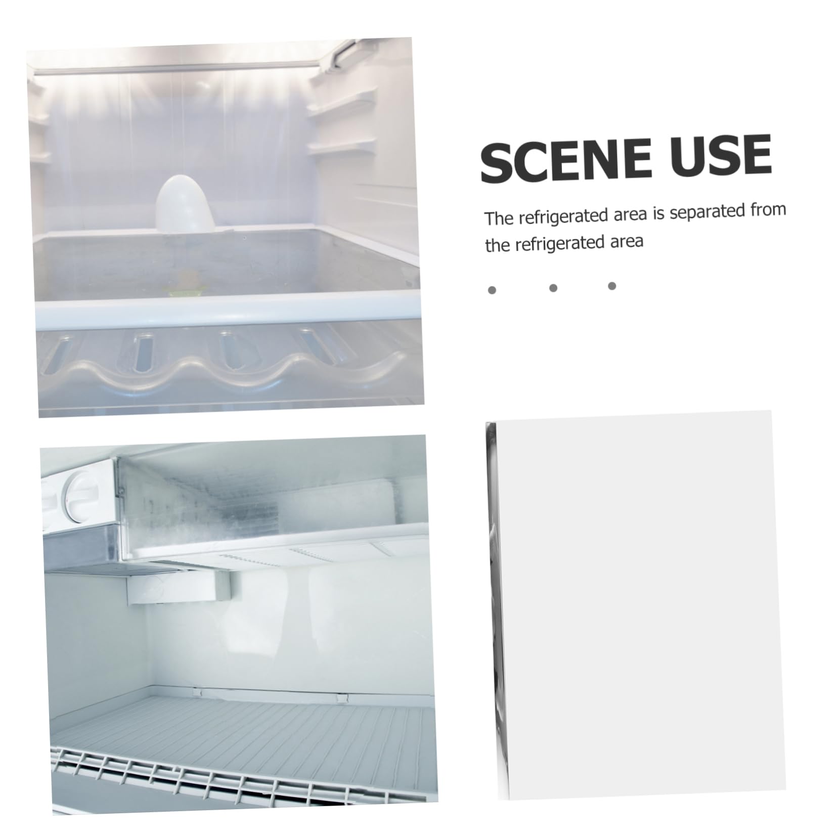 DOITOOL Ripiano Divisorio in Vetro Temperato per Frigorifero, Ripiano Sostitutivo Portaoggetti per Congelatore Domestico, Accessorio Cucina senza Attrezzi, Organizzatore Spazio Interno 440x340 Mm