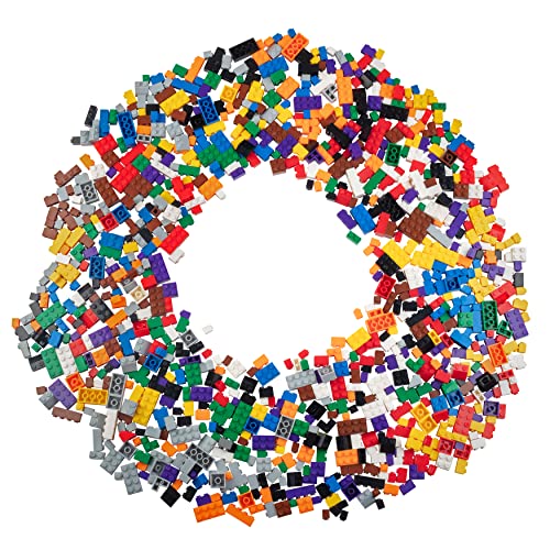 Scs Direct Building Block Bricks- Set Of 1000 Pc Bulk Set-10 With 54 Roof Pieces- Compatible & Tight Fit With All Major Brands- Great For Activity Tables, Creativity & School Projects #TOP3