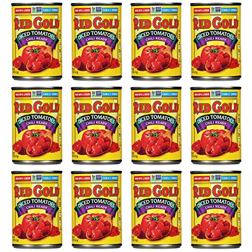 Red Gold Diced Tomatoes Chili Ready, 14.5oz Can (Pack of 12)