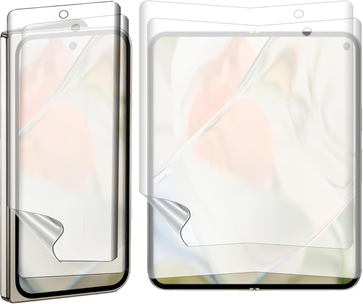 [2 Set 4PCS] Matte Screen Protector for Google Pixel 9 Pro Fold,2PCS Outside Screen +2PCS Inside Screen Soft Anti-Glare Fingerprint Resistant TPU Film
