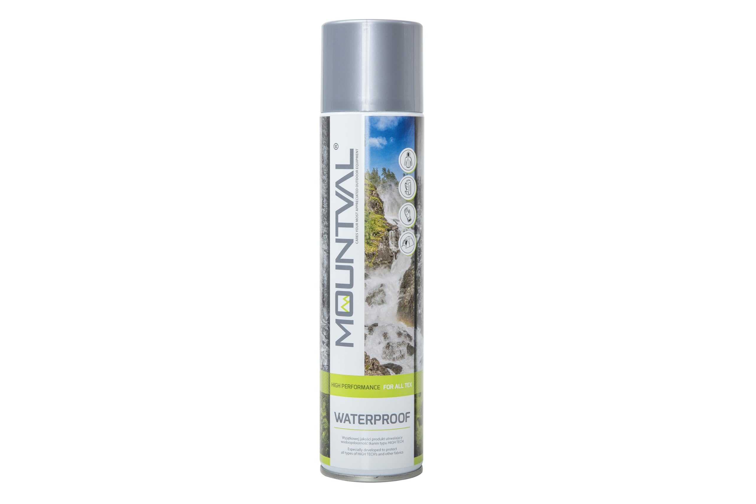 Mountval Spray Impermeabilizante Repelente al Agua contra la Humedad y la Suciedad para Equipamiento de Exterior, Waterproof