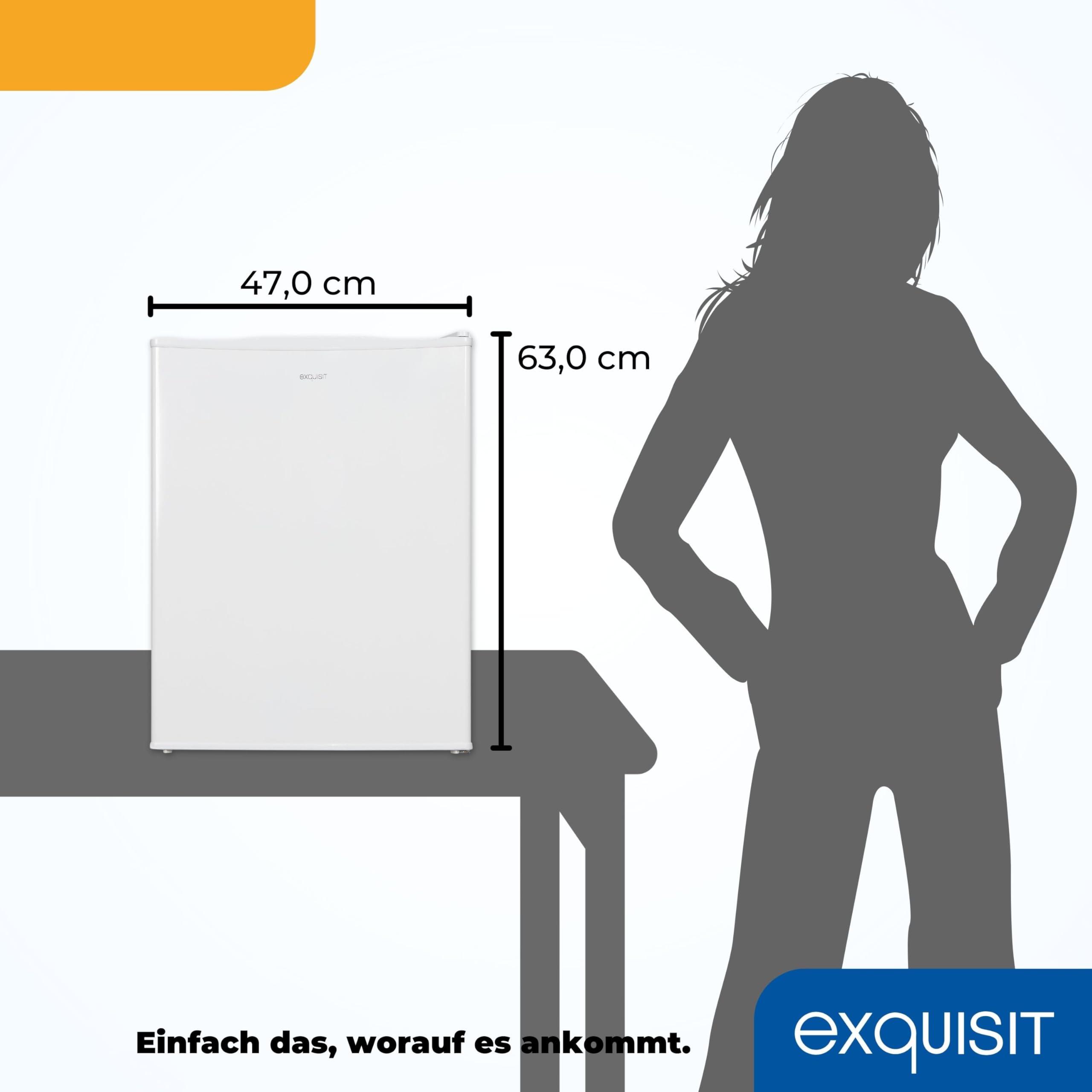 Exquisit GB60-150E Mini Gefrierschrank Weiss - 42 Liter Gefrierbox Klein | Kompakter Mini-Froster mit 4-Sterne Gefrierleistung, Temperaturregelung, wechselbarem Türanschlag und 150 kWh/Jahr.