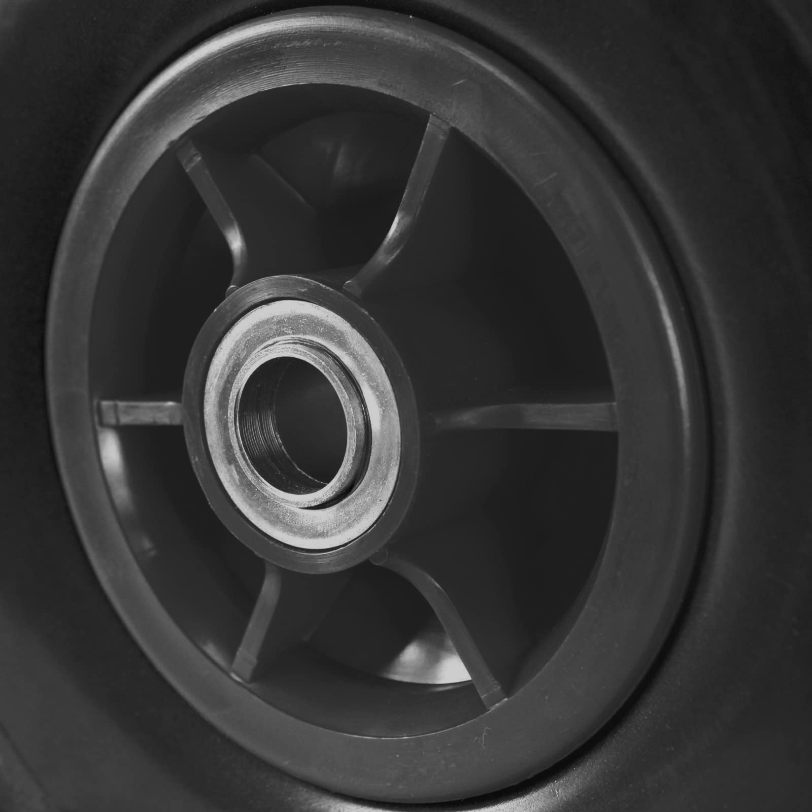 TRUTZHOLM 2x Sackkarrenrad PU-Rad 260x85 mm 3.00-4 60 mm versetze Nabe Ø 20 mm schwarz Vollgummi Bollerwagen