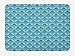 Produktbild OMTANN Damask Bath Mat, Blue Colored Pattern with Western Style Tile Revival Flourish Baroque Influences, Plush Bathroom Decor Mat with Non Slip Backing, Blue Seafoam 40x60 cm