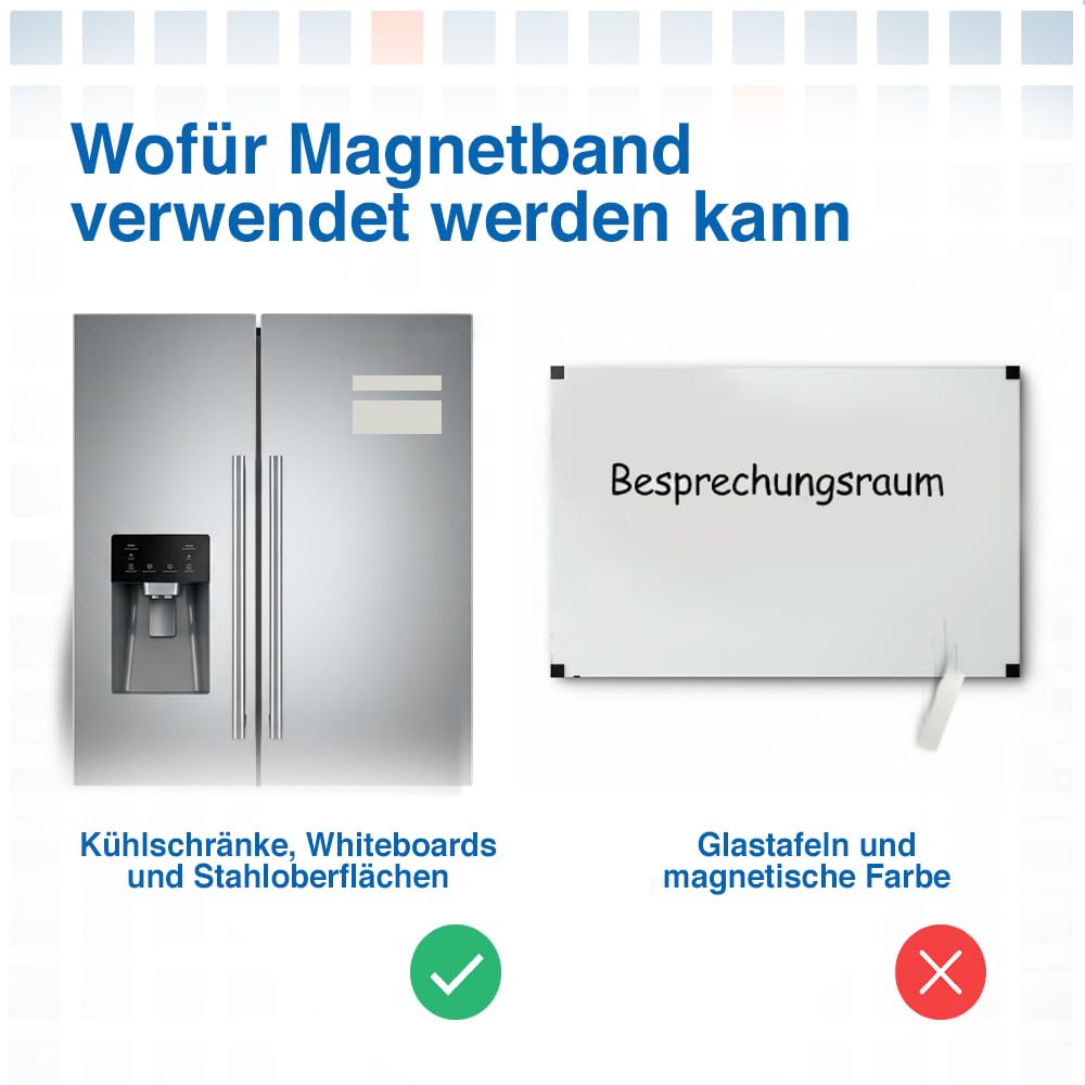 Selbstklebendes Magnetband 15 mm auf Rol - 10 meter