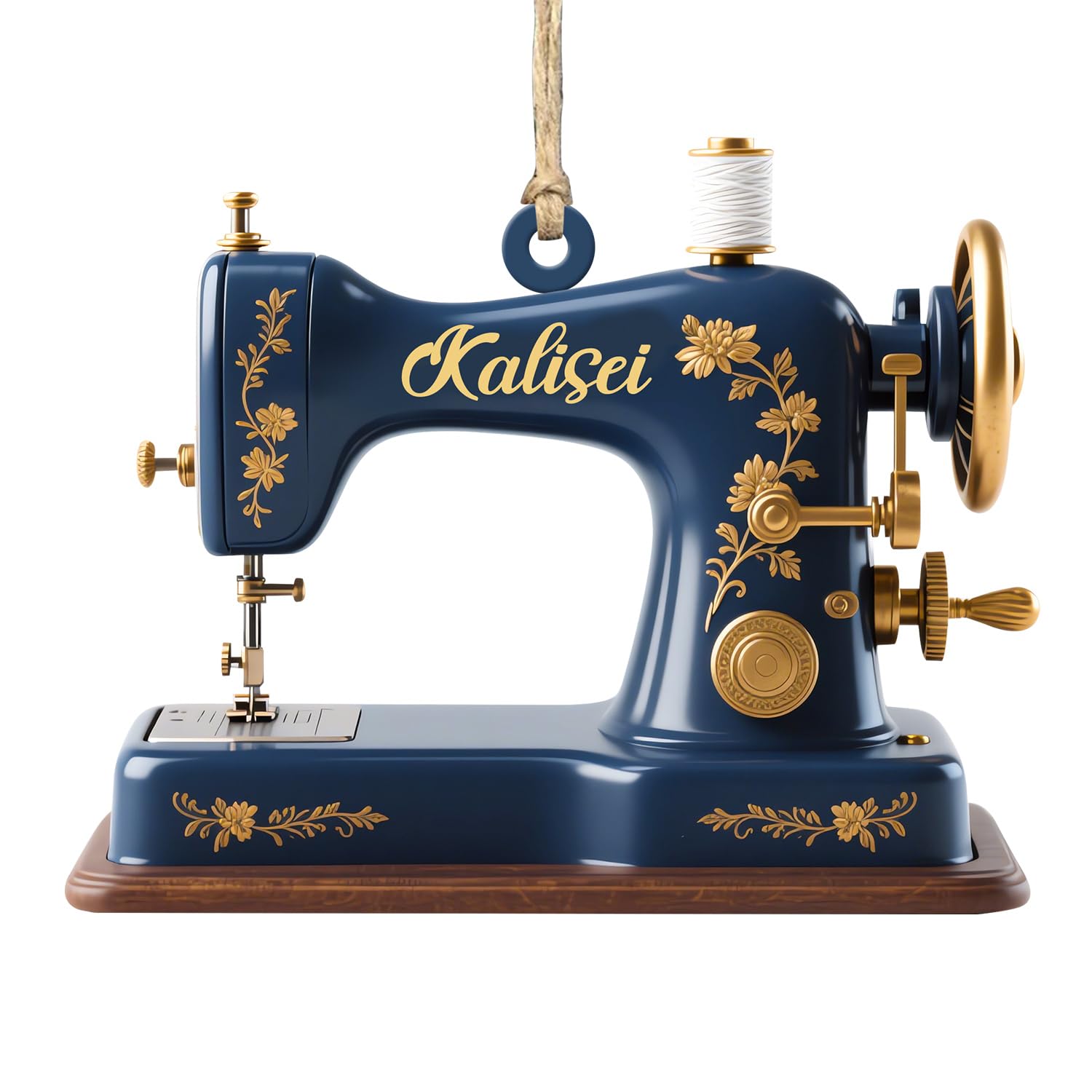 Personalized Sewing Machine Ornament Custom Name Acrylic 2D Flat Quilting Ornaments,Crafts Gifts for Sewing Lovers Adults Beginners Mom Grandma Wife