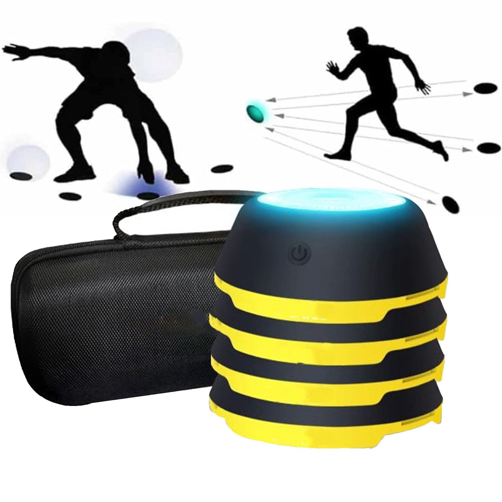 LjyAeono Reaction Training Led Lights, Agility Reaction Training Lights, Smart Lights, Improve Reaction Time, Fitness, Speed and Agility for Gyms, Sports Facilities 4Lights