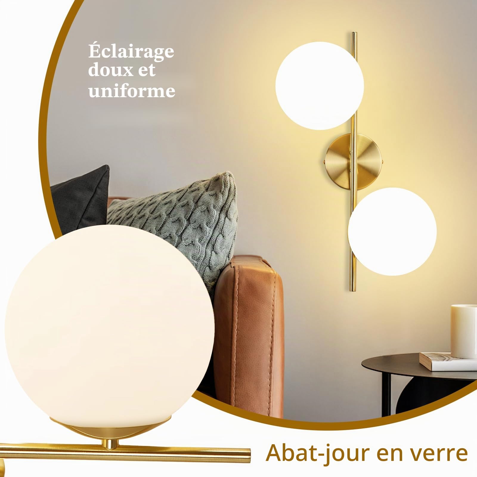ZMH Lampe murale chambre à coucher, applique escalier - Lampe de corridor