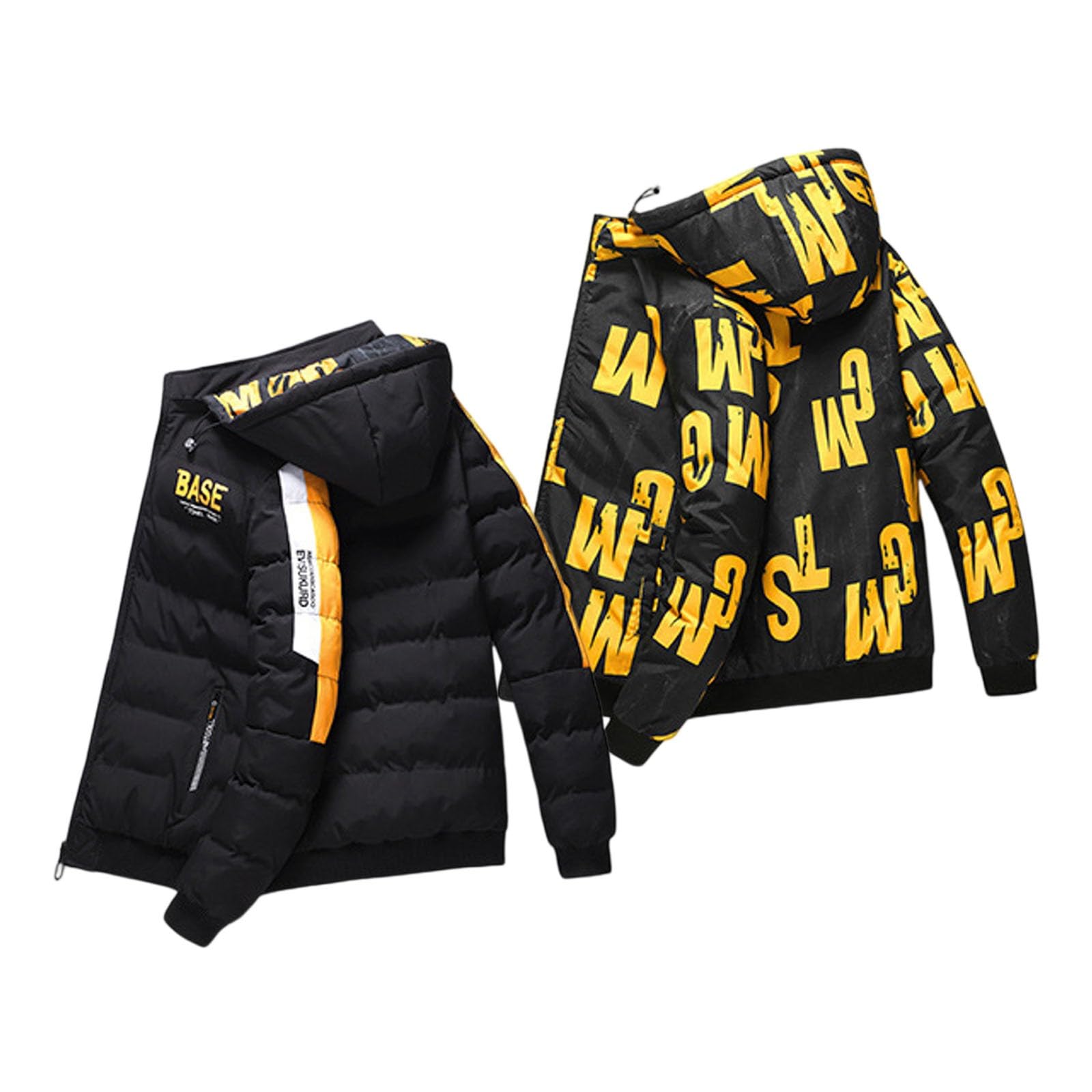Veste Matelassée Homme Hiver Chaud Doudoune Capuche Sport Trekking Fermeture Éclair Légère Coupe Regular