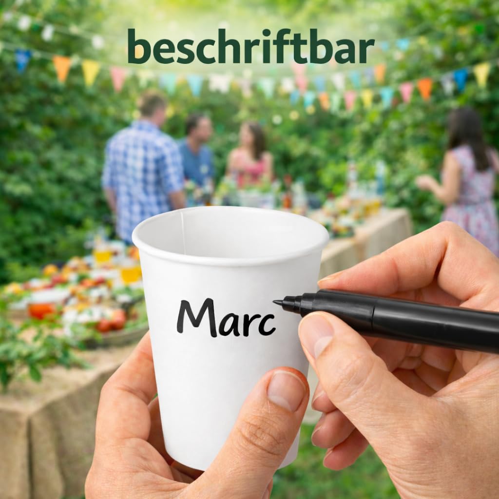 2.000 Stück Pappbecher Einwegbecher 200 ml – Papierbecher als Mundspülbecher für Zahnarzt, Arztpraxis, Krankenhaus & Pflege – Kaffeebecher Einweg, Kaffee Espresso Becher To Go, Pappbecher klein